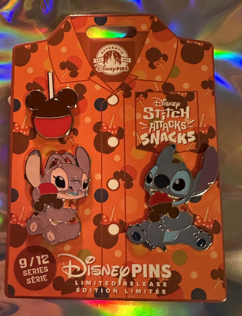 Stitch Attacks Snacks Set Candy Apple September Apple Limited Release  pin collectible [Barcode 438017895355] - Main Image 2