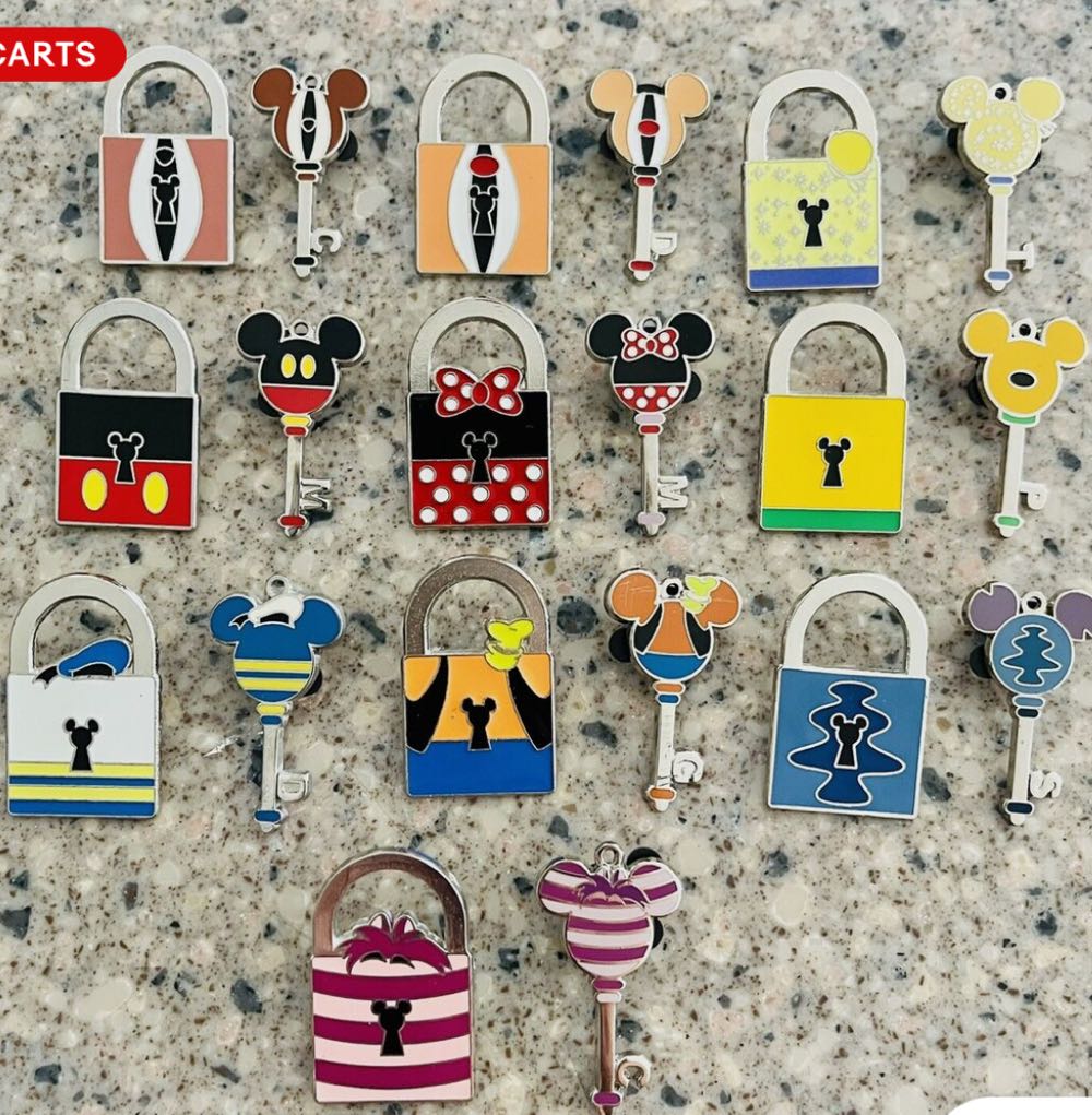 #Disney Lock and Key Pin Set  pin collectible - Main Image 2