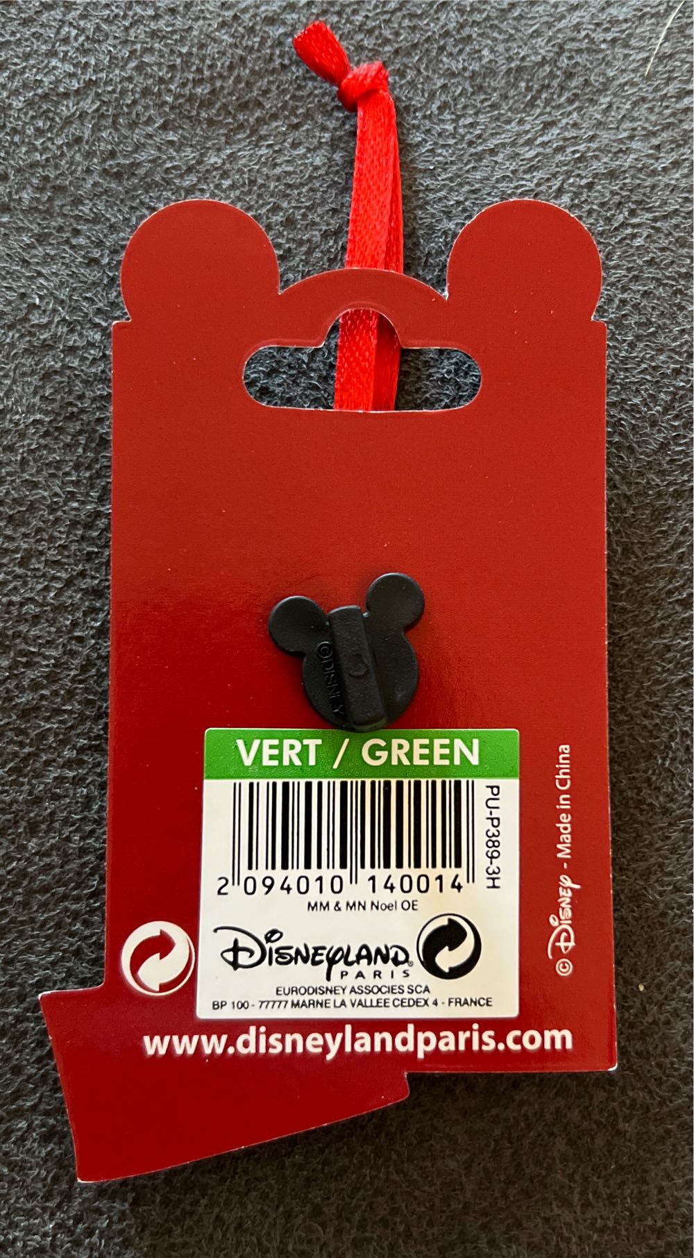 DLP Mickey & Minnie with Christmas Tree  pin collectible [Barcode 2094010140014] - Main Image 2
