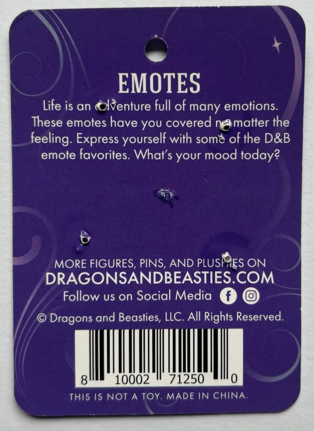 D&B Emote Pack 2 - Heart Hug, Scared, Teatime & Bye!!! - Enamel Pin pin collectible [Barcode 810002712500] - Main Image 2