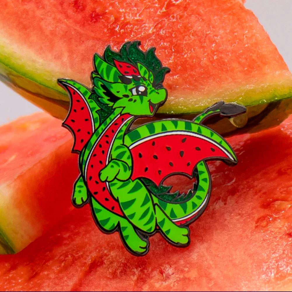 D&B Melonie Watermelon Dragon - Enamel Pin pin collectible [Barcode 810002712401] - Main Image 3