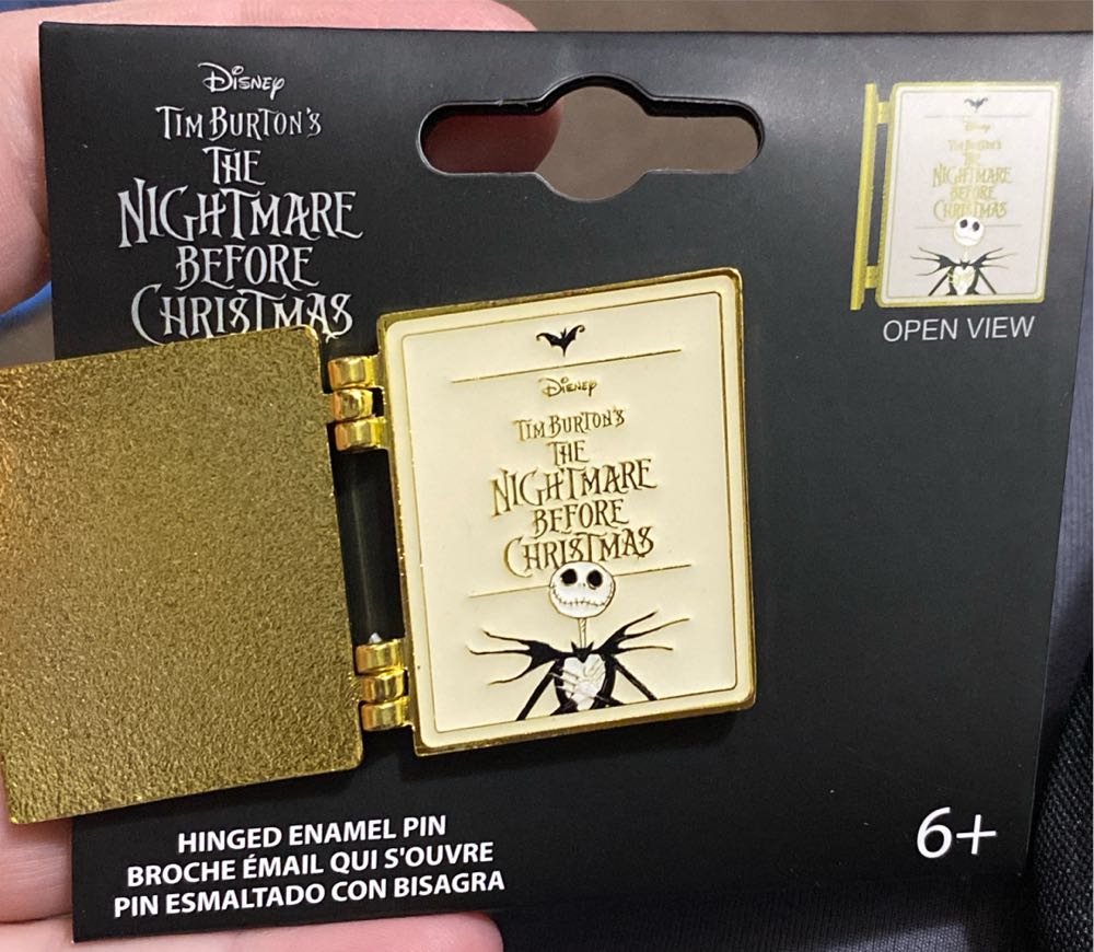 Loungefly Disney The Nightmare Before Christmas Jack & Sally Hinged Enamel Pin  pin collectible - Main Image 2