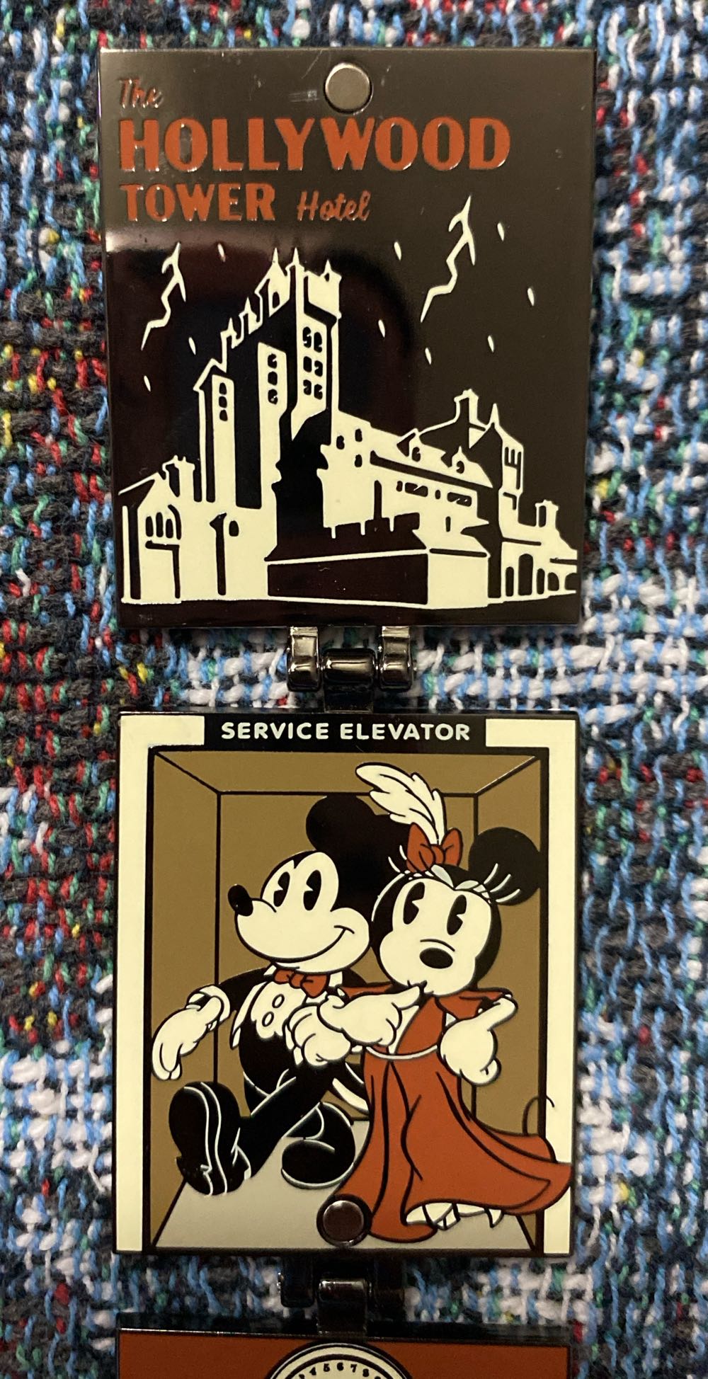 Disney Pin 165708 Mickey Minnie Donald Hollywood Tower Hotel Service Elevator  pin collectible [Barcode 400977621022] - Main Image 4