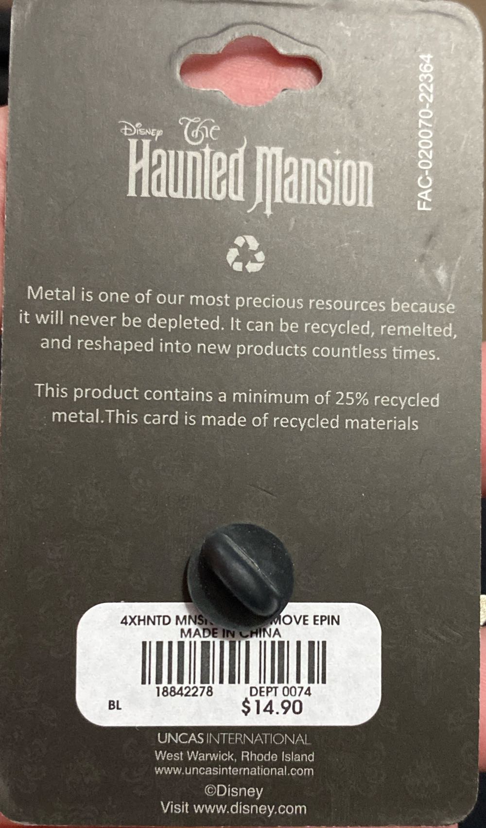 Haunted Mansion Coffin Casket Slider  pin collectible - Main Image 2