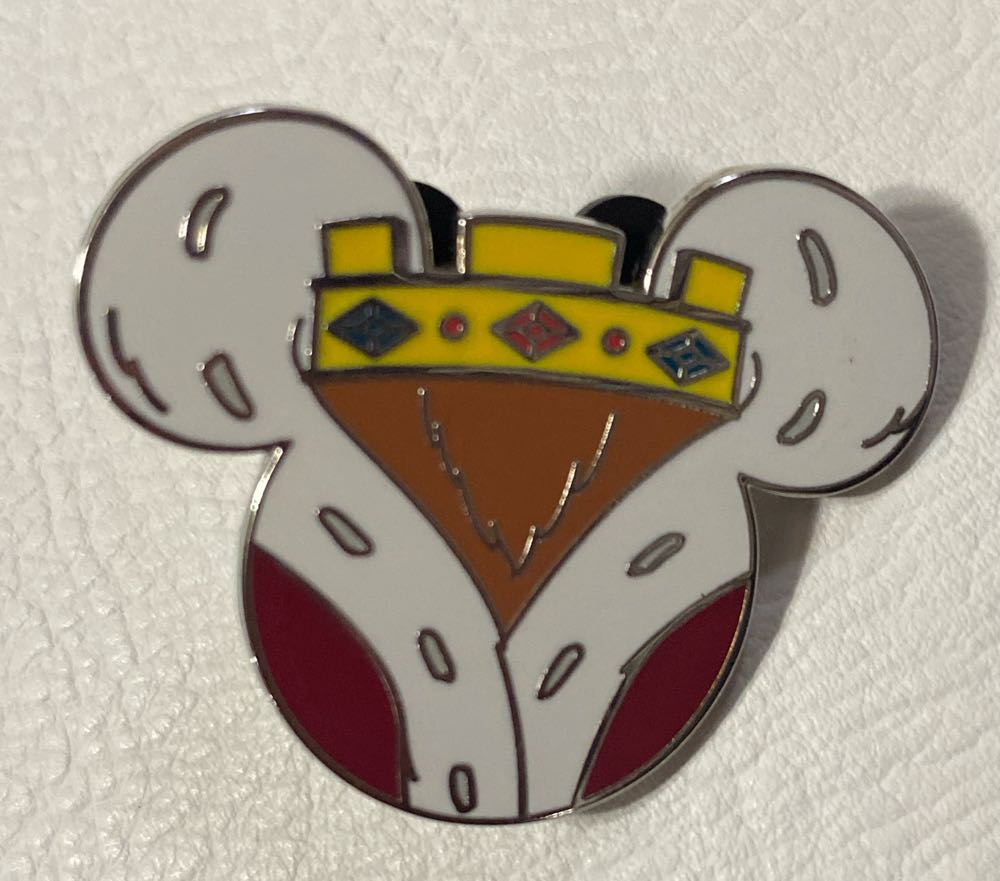 Disney Mickey Head Icon Pink Glitter Pin New