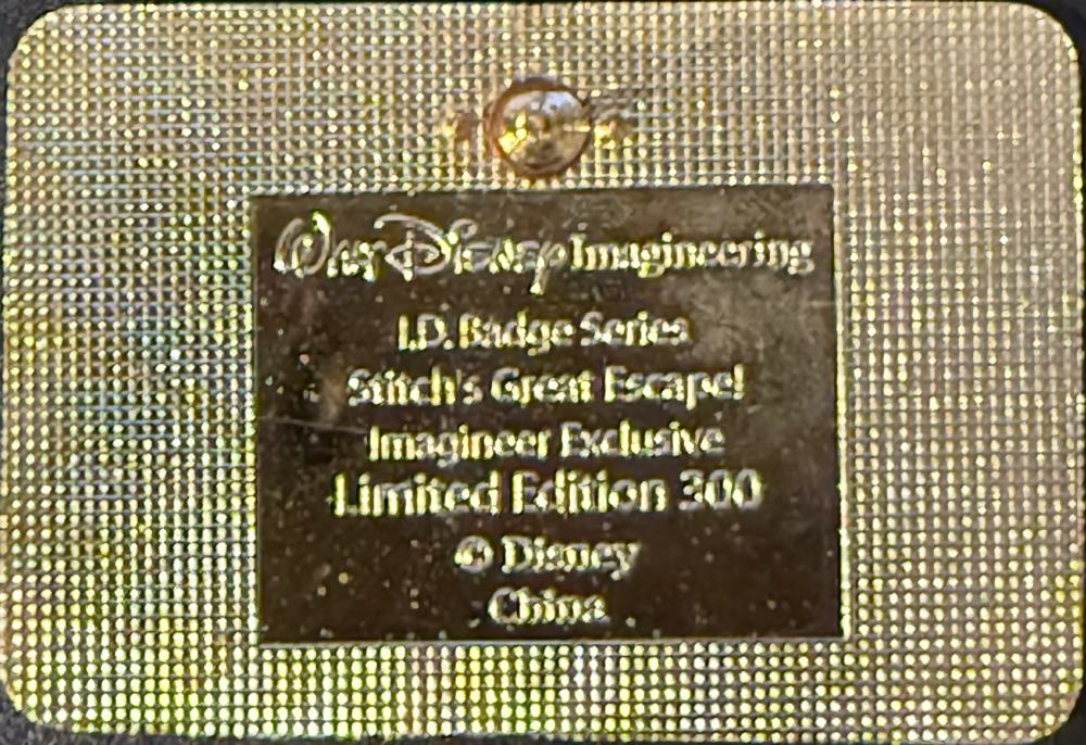Walt Disney Company ID Badge - Stitch  pin collectible [Barcode 821481011589] - Main Image 2