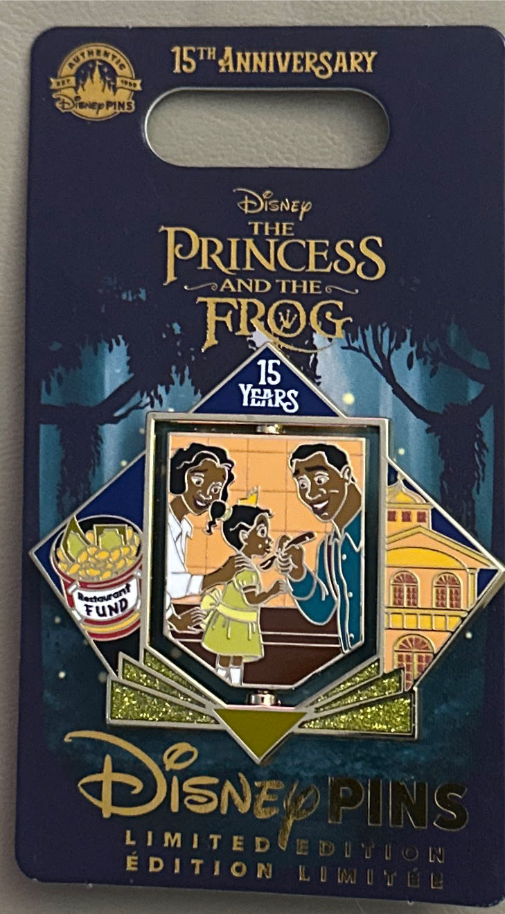 Princess And The Frog 15th Anniversary Spinner Pin 2024 - Anniversary pin collectible [Barcode 400983968746] - Main Image 2