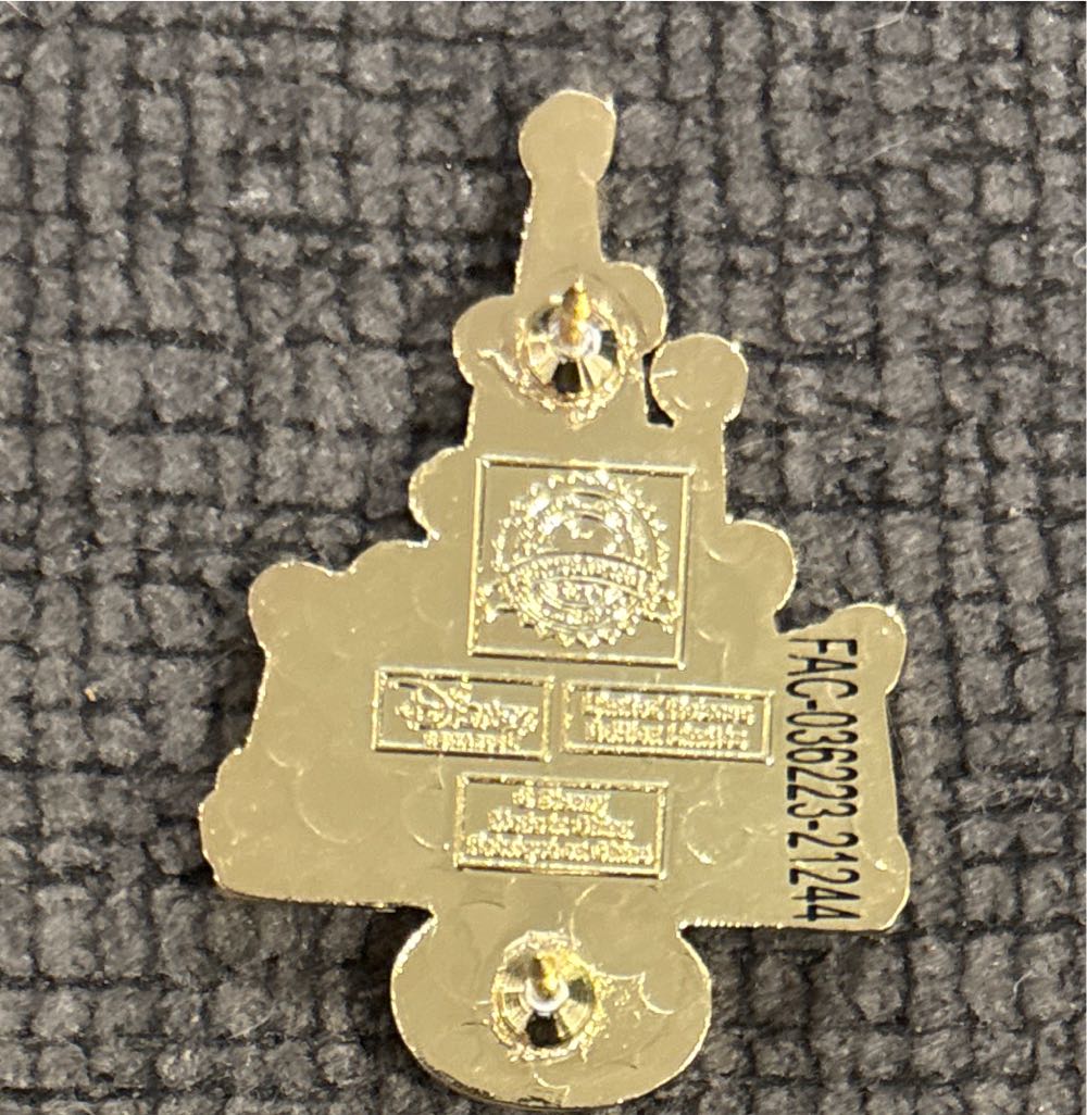 Disney Parks 50th Anniversary Lr Gold Castle Pin With Blue Stone Accents  pin collectible [Barcode 400945215369] - Main Image 2