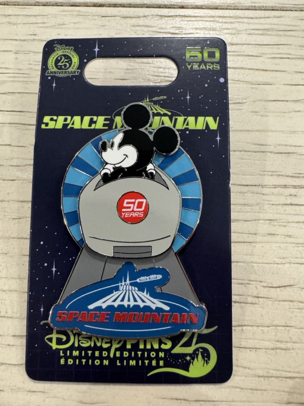 Space Mountain 50th Anniversary Mickey - Anniversary pin collectible [Barcode 400987323565] - Main Image 2