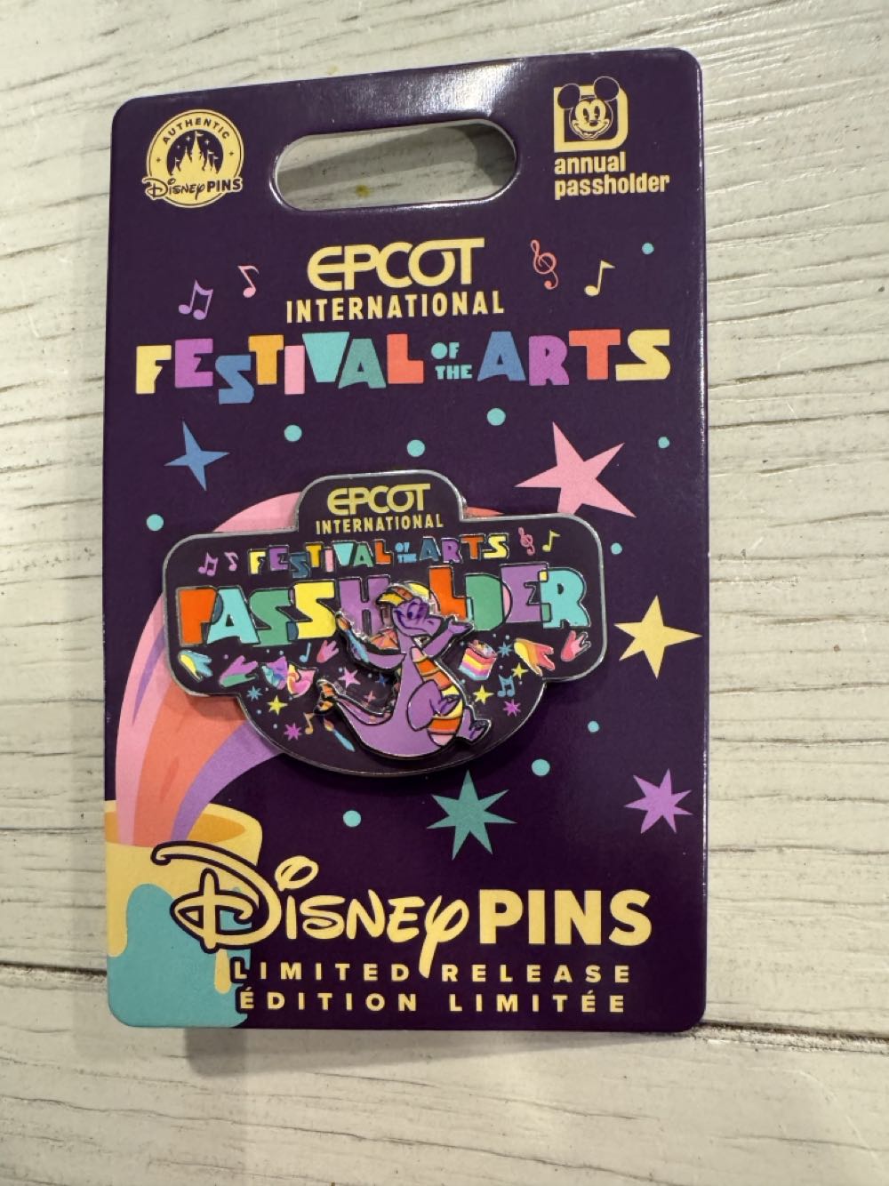 Festival Of The Arts, Figment, Epcot, Annual Passholder 2025  pin collectible [Barcode 400989518334] - Main Image 2