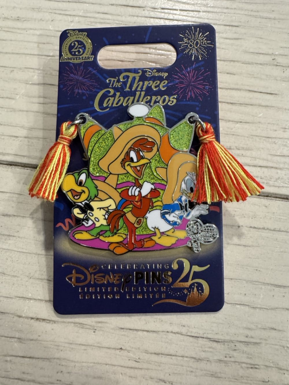 The Three Caballeros 80th Film Anniversary, Epcot  pin collectible [Barcode 400987018904] - Main Image 2