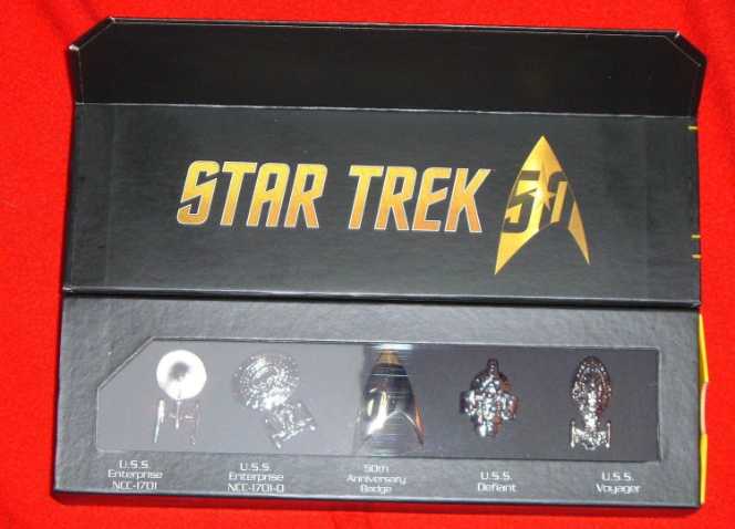 Star Trek: 50th Anniversary Starfleet Pin Set  pin collectible [Barcode 847509013373] - Main Image 2