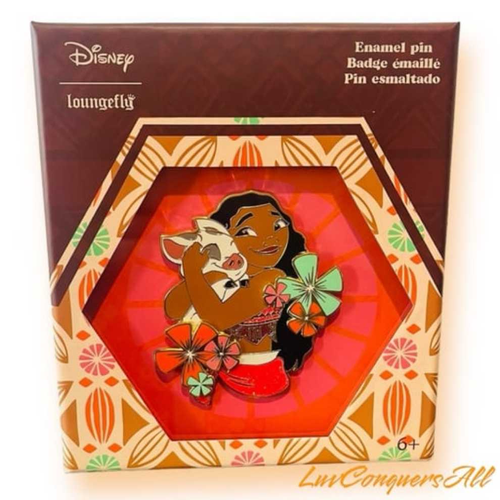 Moana and Pua Glitter Limited Edition Moana Loungefly Disney  pin collectible [Barcode 31807327] - Main Image 2