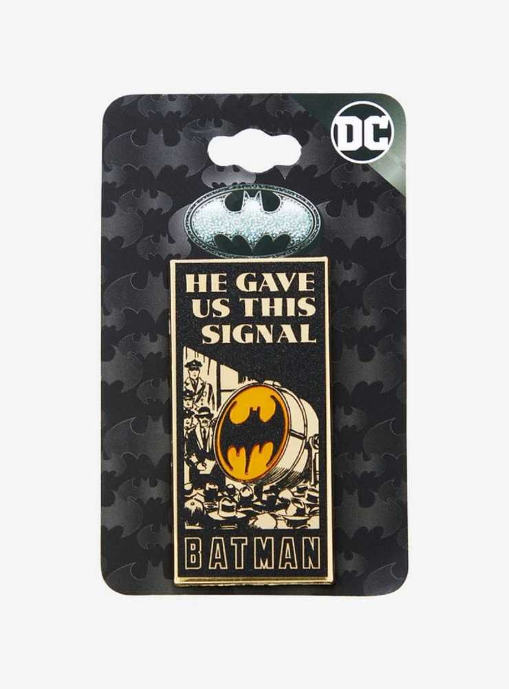 DC Comics Batman Bat Signal Enamel Pin — BoxLunch Exclusive  pin collectible [Barcode 32819037] - Main Image 2