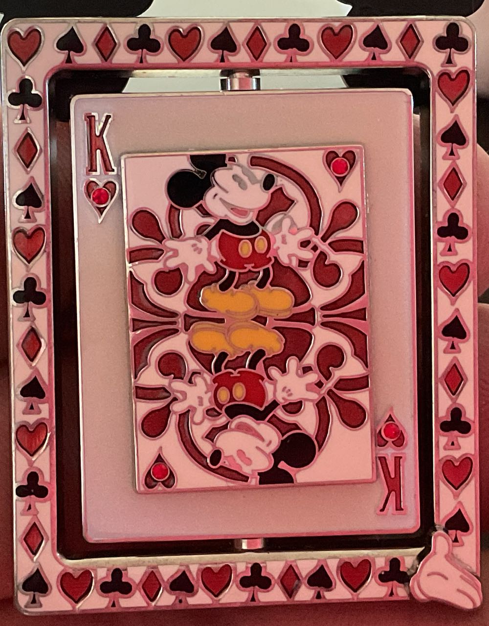 Mickey Mouse Playing Card Spinner   pin collectible - Main Image 2