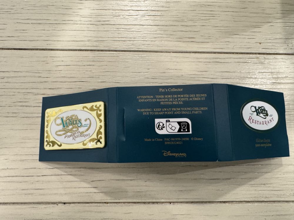 Walt’s An American Restaurant (yellow)  pin collectible - Main Image 4