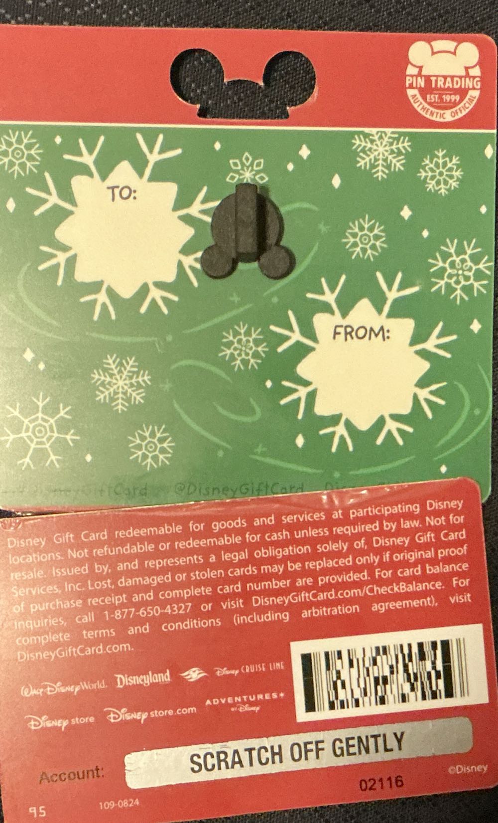 Stitch Christmas Sweater Gift Card Included Pin  pin collectible - Main Image 2