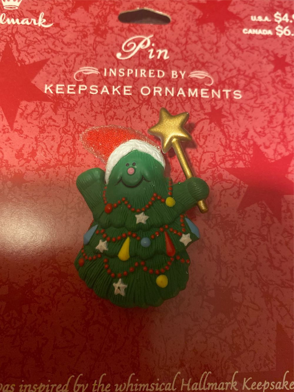 Hallmark Pin Inspired By Keepsake Jolly Christmas Tree - Collectible Lapel Pin pin collectible [Barcode 015012532432] - Main Image 3