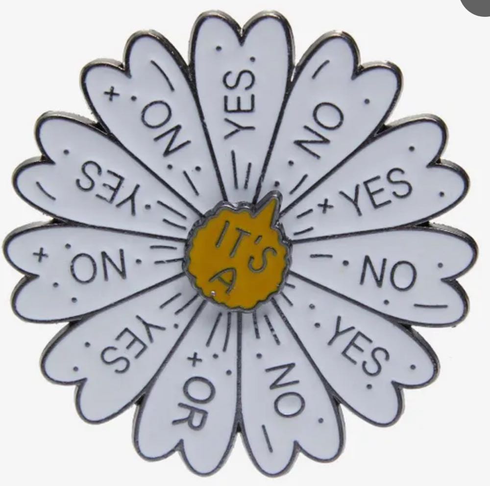 Hot Topic Daisy Yes Or No Spinner Enamel Pin  pin collectible - Main Image 2
