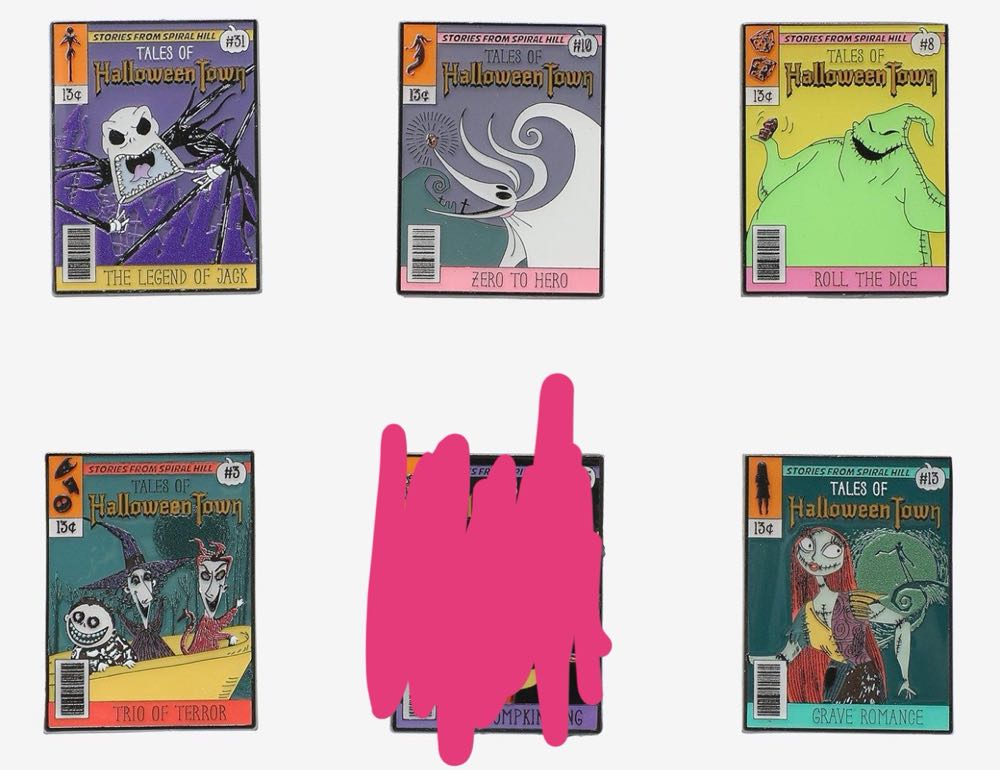 Loungefly The Nightmare Before Christmas Comic Book Cover Blind Box  pin collectible - Main Image 3