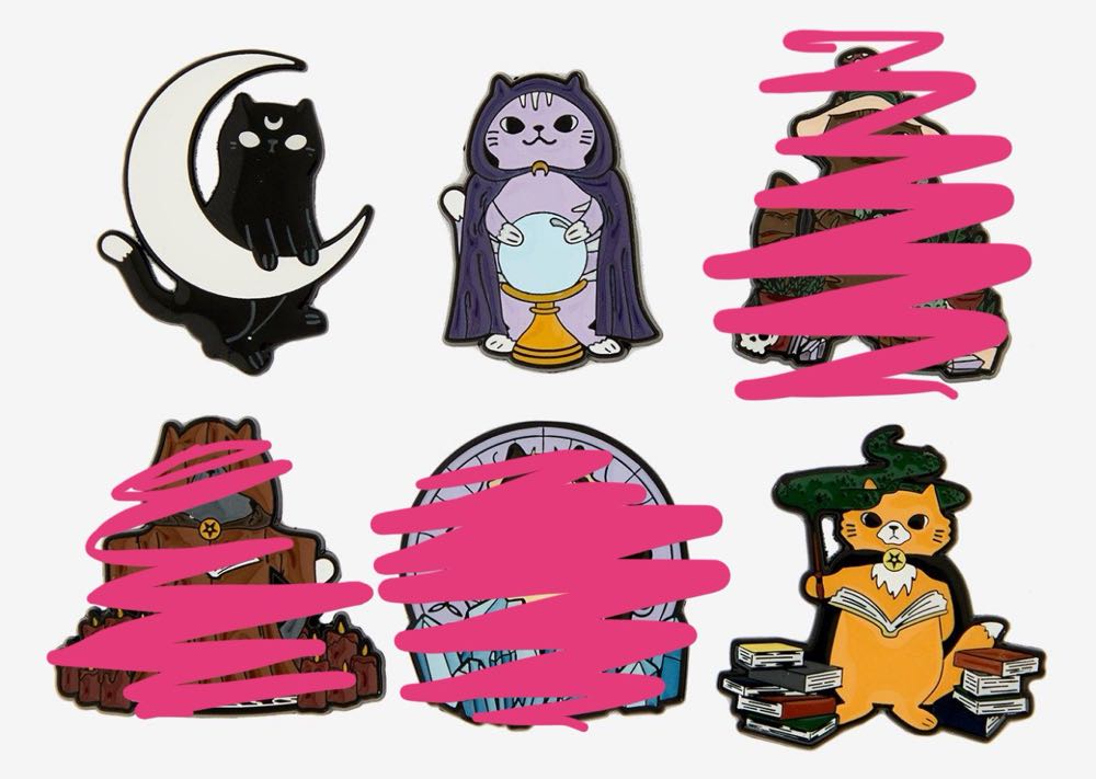 Horror Cats Series 7 Blind Box Enamel Pin Hot Topic Exclusive  pin collectible - Main Image 3