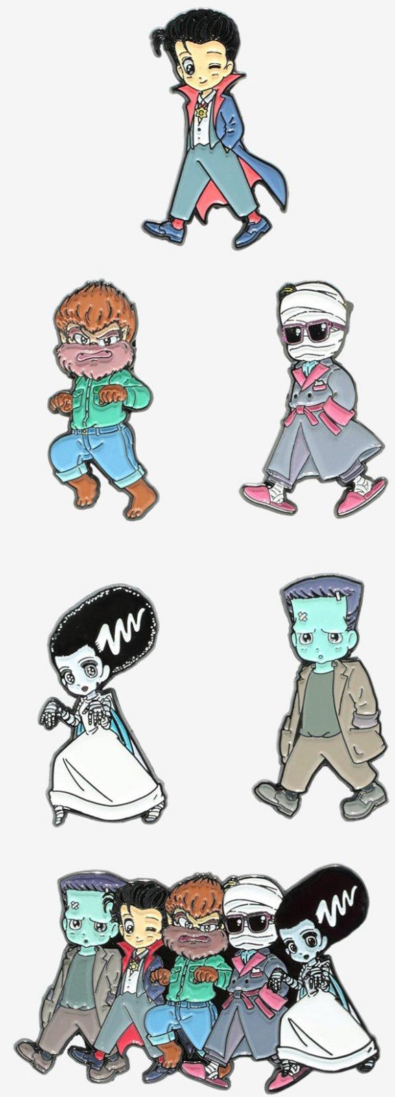Universal Monsters Anime Blind Box Dracula Hot Topic  pin collectible - Main Image 2