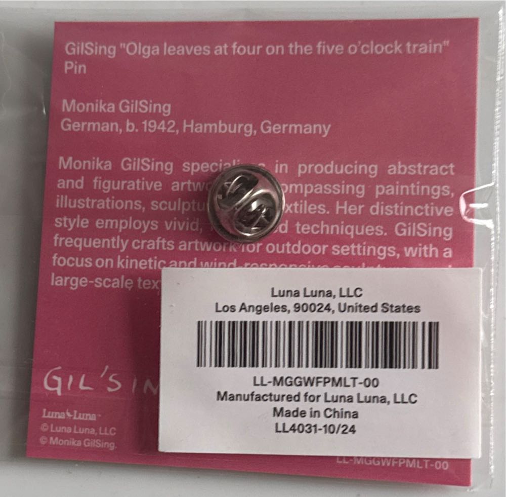 Luna Luna Gil’sing “ Olga Leaves At Four On The 5 O’clock Train” Pin  pin collectible - Main Image 2