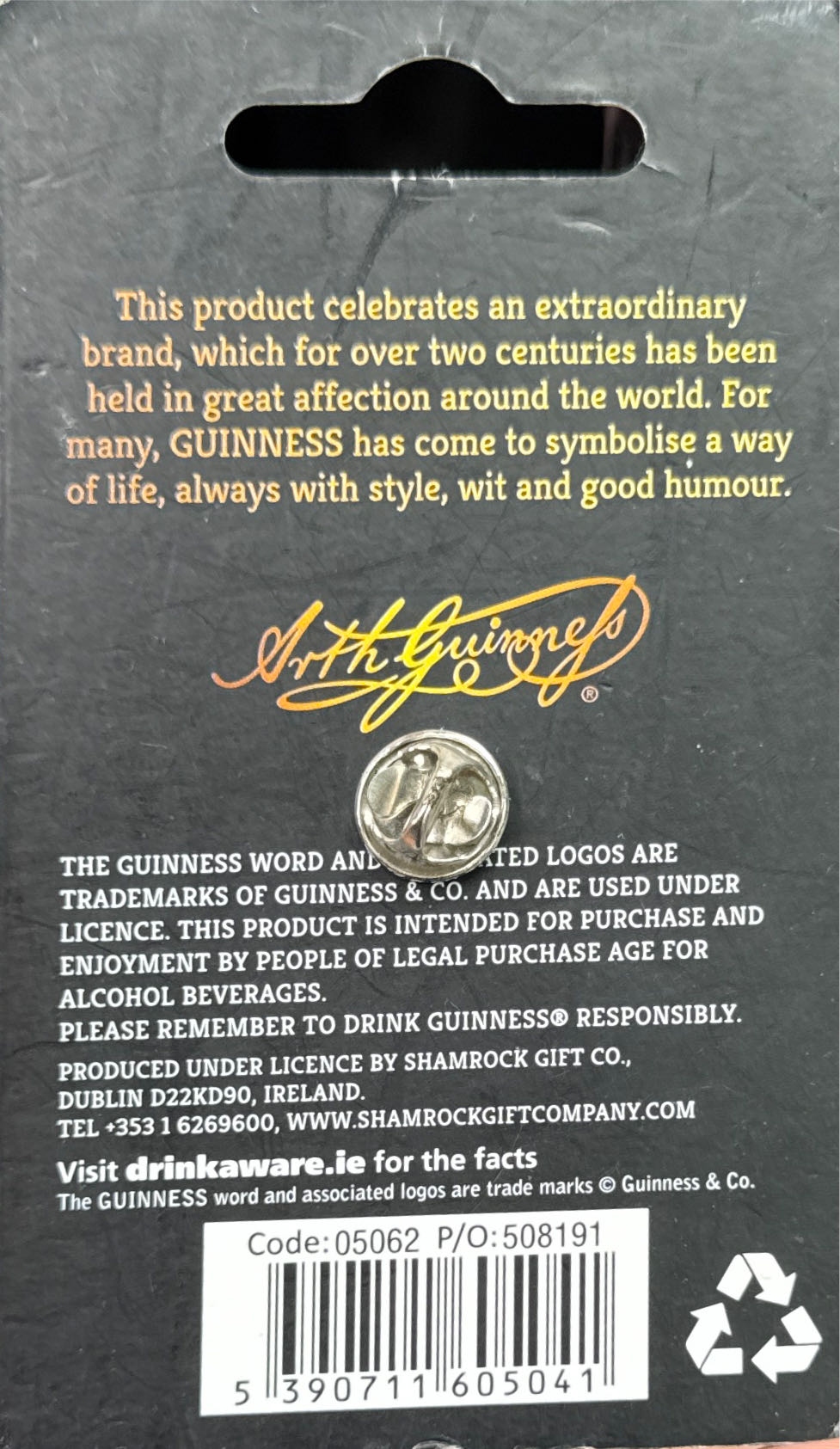 Guinness Tuscan Bird Beer  pin collectible [Barcode 5390711605041] - Main Image 2