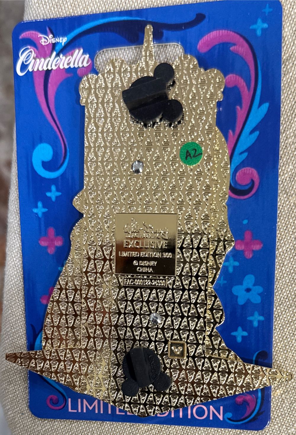 Disney WDI Cinderella 75th Anniversary Pin - & Prince Charming LE 300 Blue Dress  pin collectible - Main Image 2