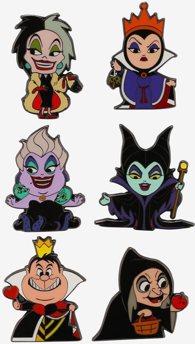 Loungefly Disney Villains Chibi Blind Box Enamel Pin  pin collectible - Main Image 2