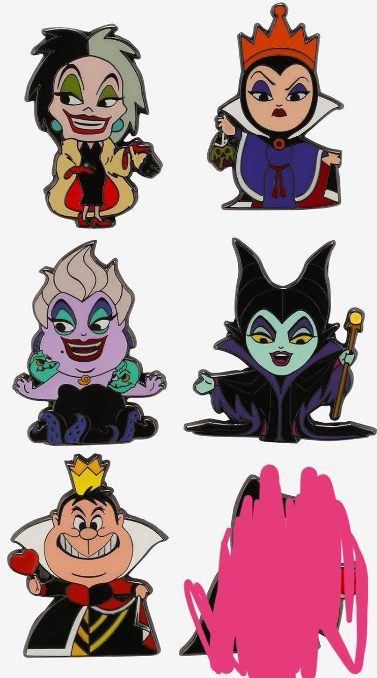 Loungefly Disney Villains Chibi Blind Box Enamel Pin  pin collectible - Main Image 3
