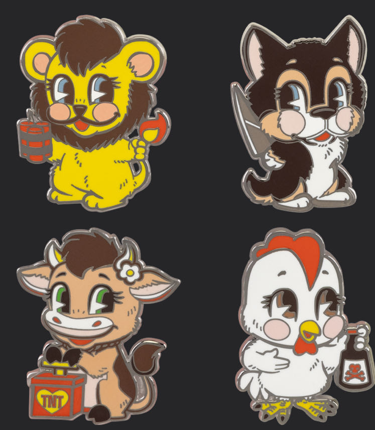 VILLAINOUS VALENTINES ENAMEL PIN SET 4 PACK Funko  pin collectible - Main Image 2