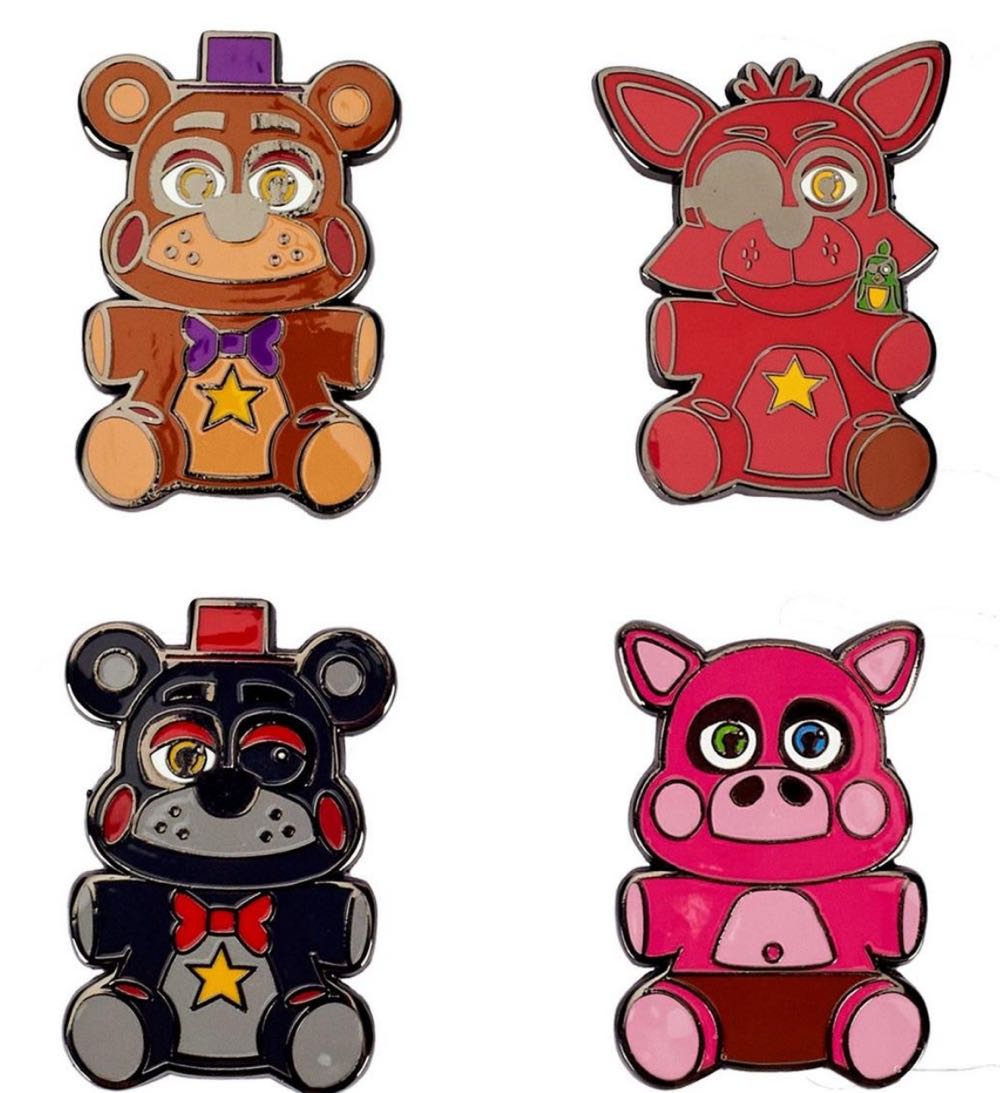 Loungefly Five Nights at Freddy’s 4-pack Enamel Pin Set GameStop Exclusive  pin collectible - Main Image 2