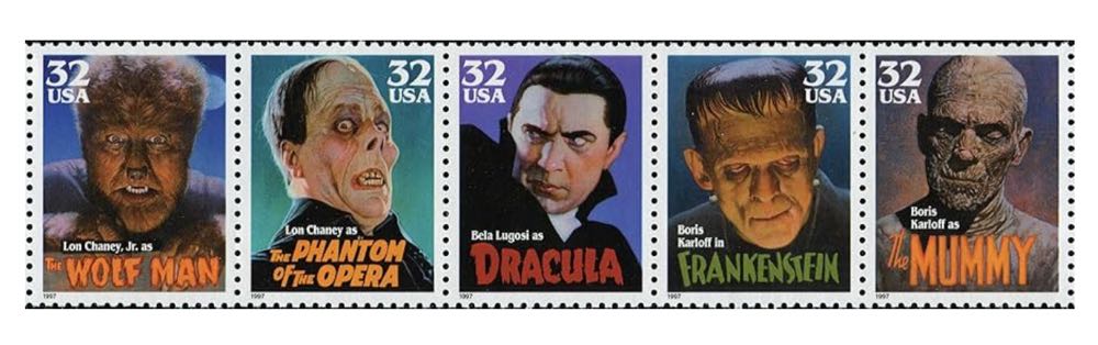 Vintage 1997 USPS Classic Monsters Stamps Pin Set USPS usps  pin collectible - Main Image 2