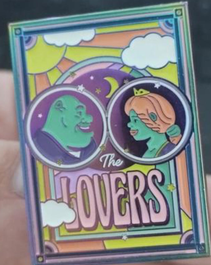 Shrek Lovers Tarot Card Enamel Pin | Hot Topic  pin collectible - Main Image 2