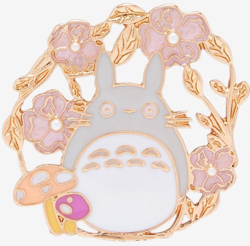 Studio Ghibli My Neighbor Totoro Cherry Blossom Enamel Pin  pin collectible - Main Image 2