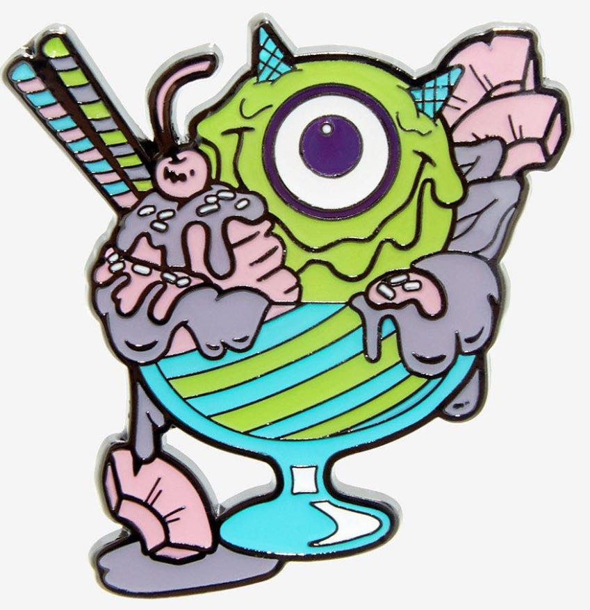 Loungefly Disney Pixar Monsters, Inc. Mike Sundae Ice Cream Enamel Pin   pin collectible - Main Image 2