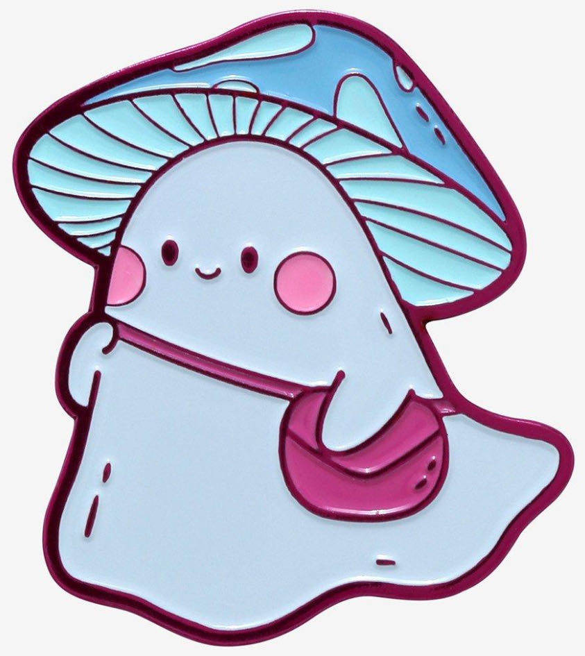 Arcasian Mushroom Ghost Enamel Pin  pin collectible - Main Image 2