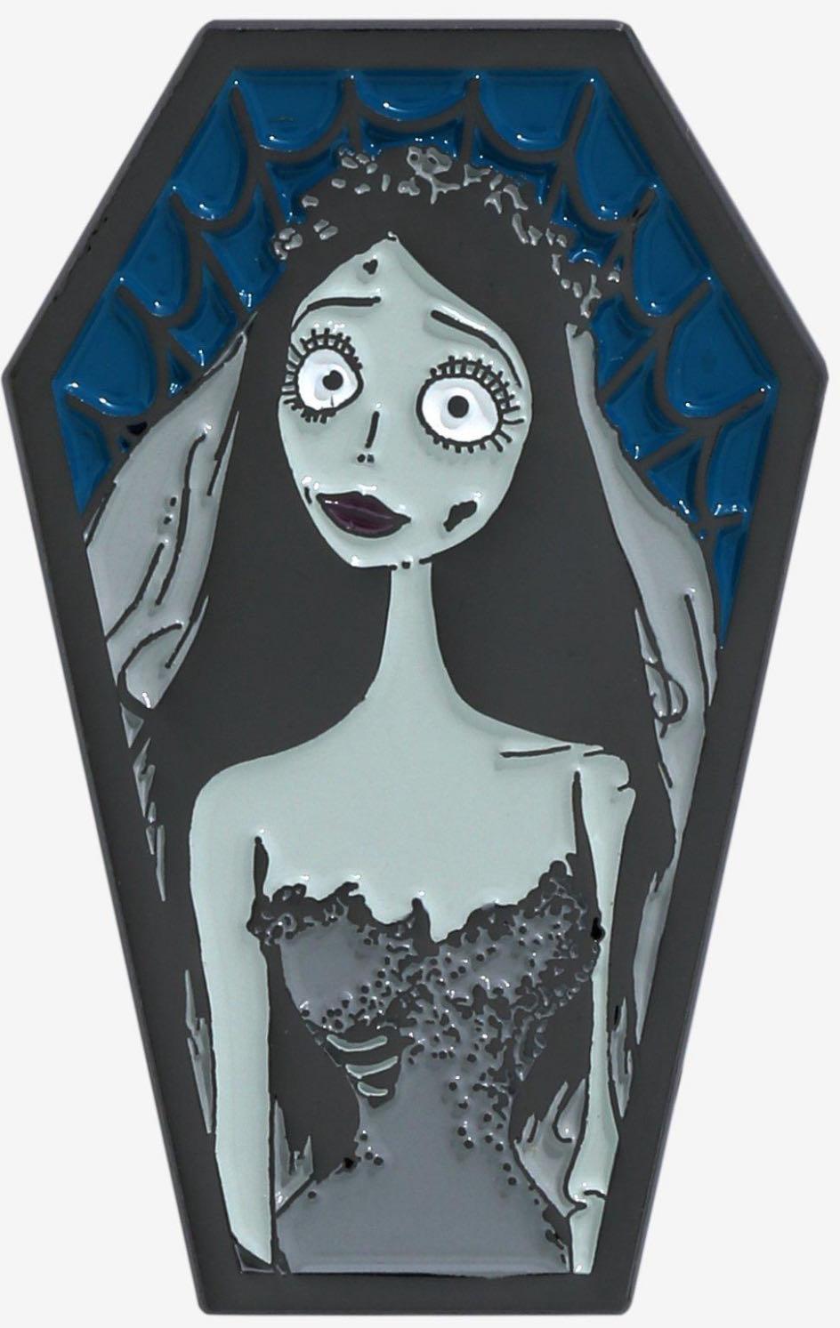 Corpse Bride Emily Coffin Enamel Pin  pin collectible - Main Image 2