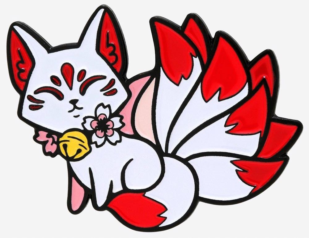 Yokai Kitsune Enamel Pin Hot Topic  pin collectible - Main Image 2