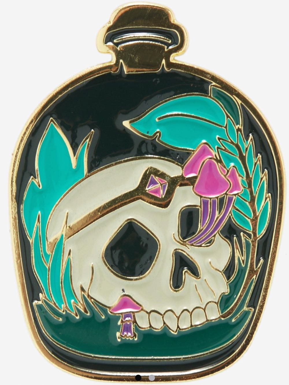 Skull Terrarium Bottle Enamel Pin  pin collectible - Main Image 2
