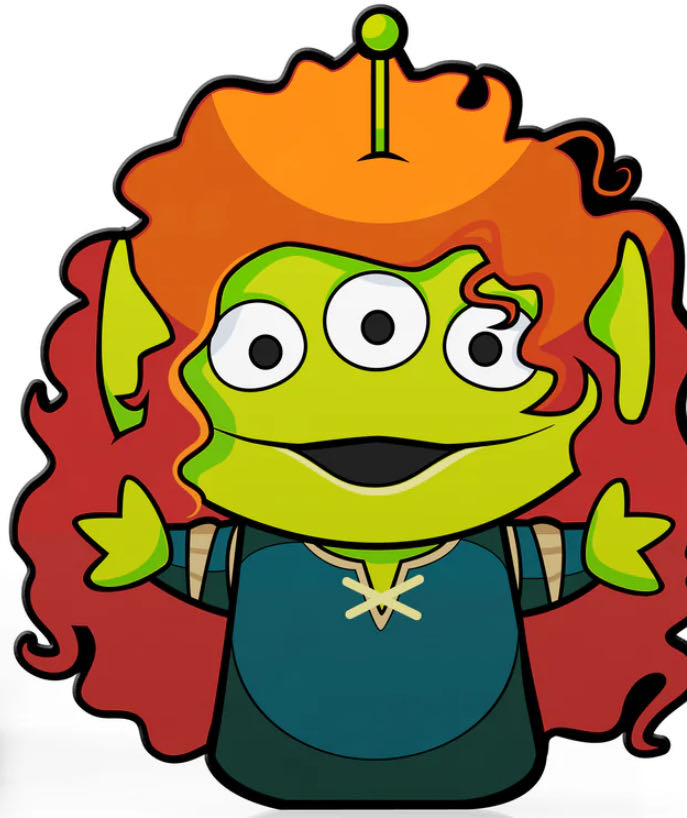 Pixar Alien Remix Merida 417 Fig Pin  pin collectible - Main Image 2