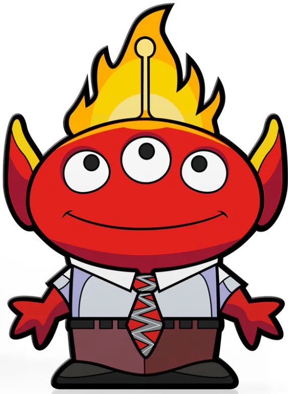 Pixar Alien Remix Anger 416 Fig Pin  pin collectible - Main Image 2