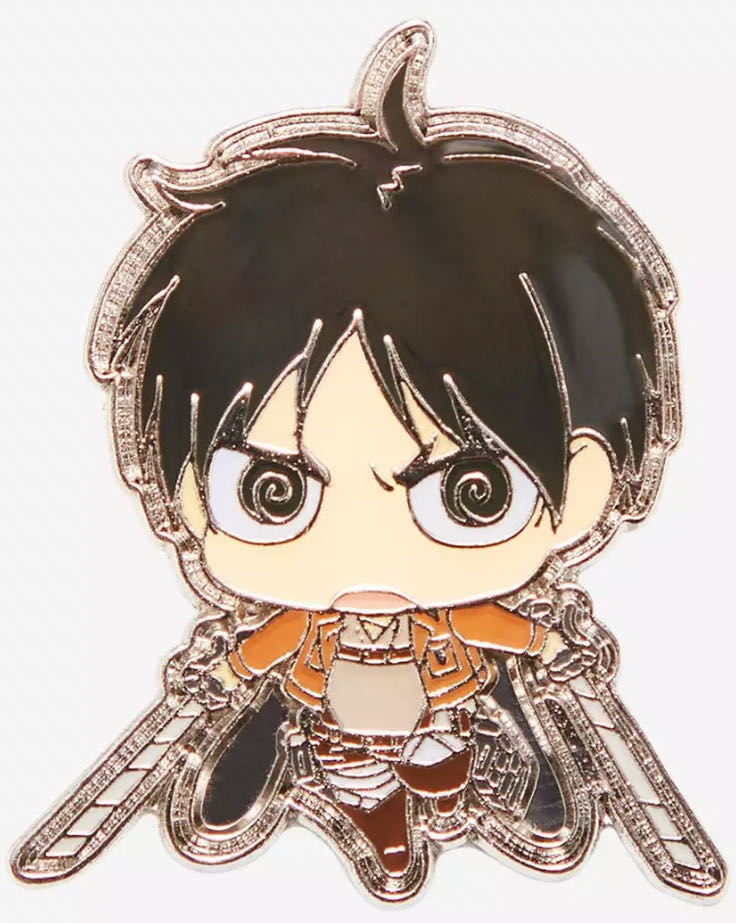 Attack On Titan Chibi Eren Enamel Pin  pin collectible - Main Image 2