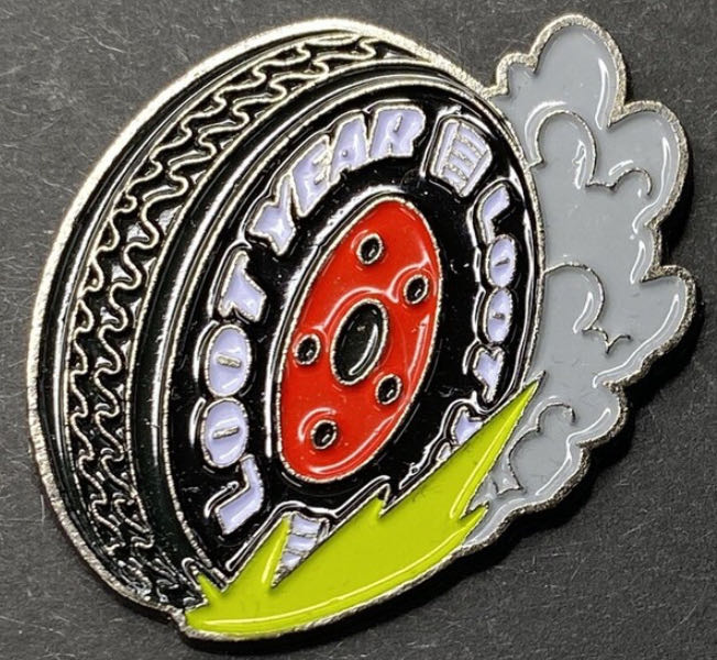 Loot Crate LootPins Loot Year Tire Pin September 2016  pin collectible - Main Image 2