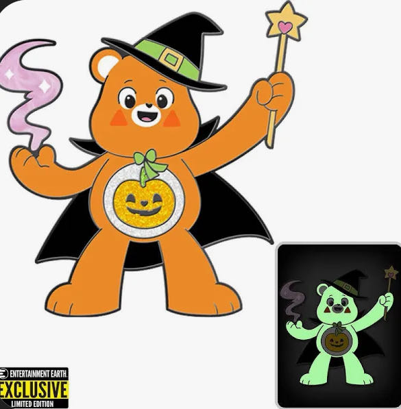 Care Bears Halloween Wizard Trick-Or-Sweet Bear Glow-in-the-Dark Enamel Pin - Entertainment Earth Exclusive  pin collectible - Main Image 2