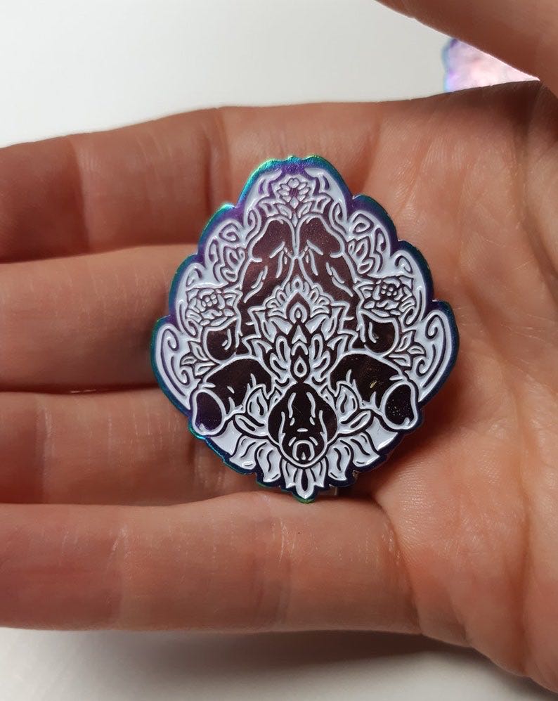 Washington State Green Hearts White Button