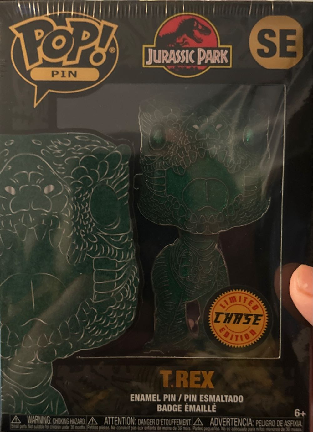 Funko Pop! Pin: Jurassic Park T. Rex Se Special Edition New Box Enamel Pop T Special Edition Exclusive Dinosaur Trex ~t.rex~ Chase *new Tyrannasaurus  pin collectible [Barcode 671803413702] - Main Image 2