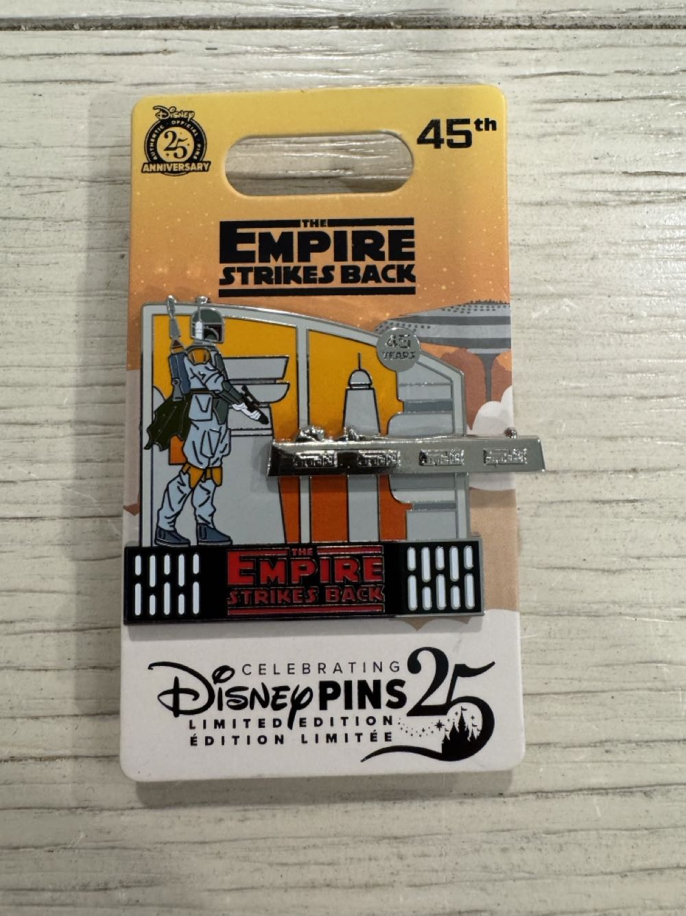 Star Wars Empire Strikes Back 45th Boba Fett  pin collectible [Barcode 400991124141] - Main Image 2