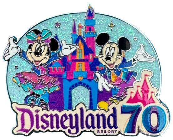 2025 70th Disneyland Mickey & Minnie Castle - Holidays and Events pin collectible [Barcode 400991121027] - Main Image 2